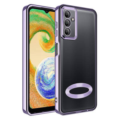 Galaxy A05S Case Camera Protection Zore Omega Cover Showing Logo Lila