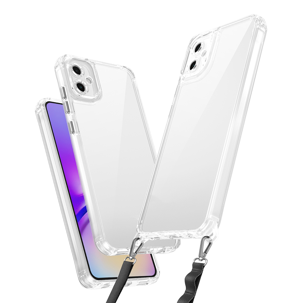 Galaxy A06 Case Airbag Detachable Strap Zore Snap Silicone Cover - 1