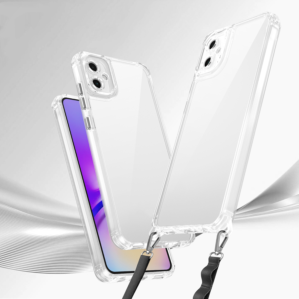 Galaxy A06 Case Airbag Detachable Strap Zore Snap Silicone Cover - 3