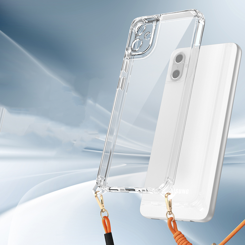Galaxy A06 Case Airbag Detachable Strap Zore Snap Silicone Cover - 6