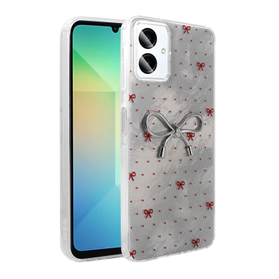 Galaxy A06 Case Camera Protection Figured Zore Ponti Silicone Cover Açık Mavi