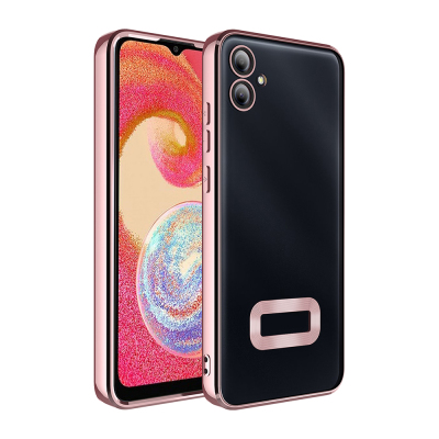 Galaxy A06 Case Camera Protection Showing Logo Zore Omega Cover Rose Gold