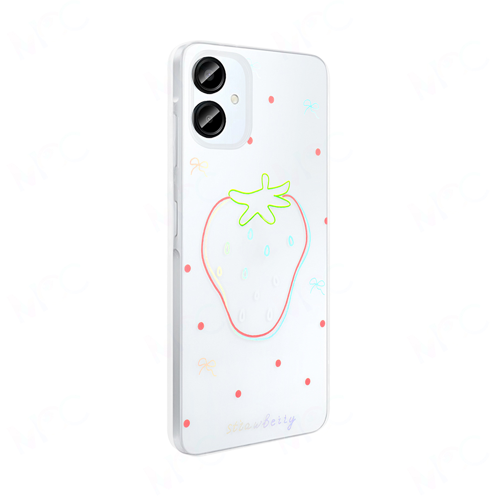 Galaxy A06 Case Transparent Figured Zore Folk Hard Cover - 11