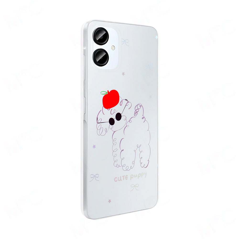 Galaxy A06 Case Transparent Figured Zore Folk Hard Cover - 7