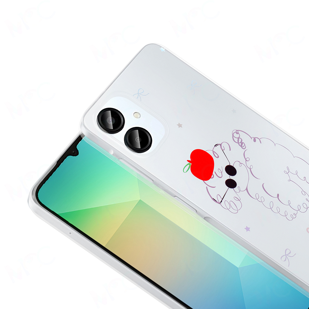Galaxy A06 Case Transparent Figured Zore Folk Hard Cover - 13