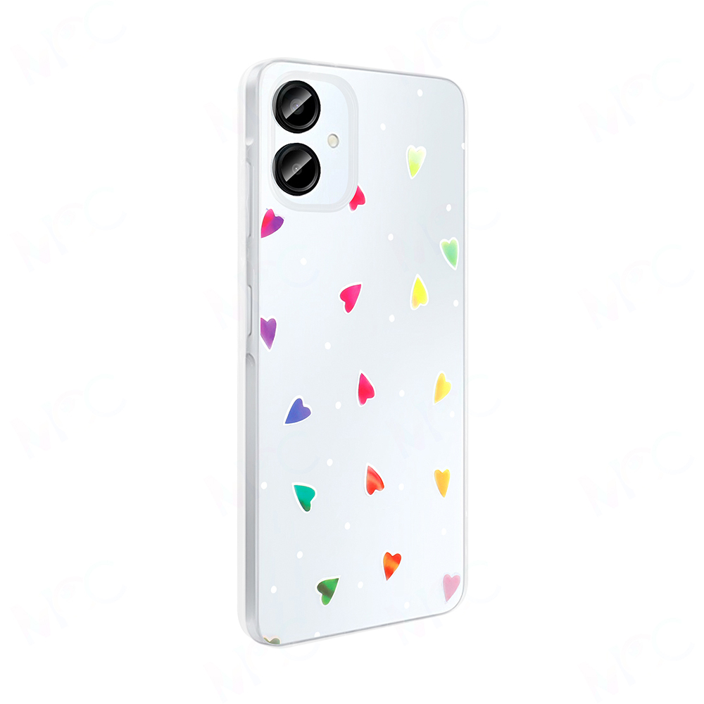 Galaxy A06 Case Transparent Figured Zore Folk Hard Cover - 8