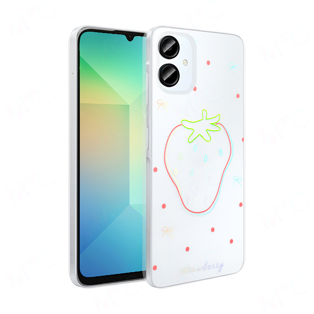 Galaxy A06 Case Transparent Figured Zore Folk Hard Cover - 5
