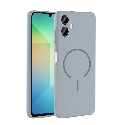 Galaxy A06 Case Zore Meta Cover with M-safe Charging Feature Titanyum-Gri