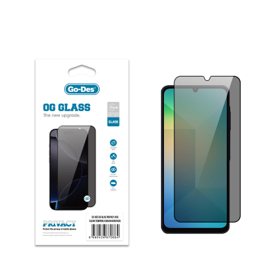 Galaxy A06 Go Des OG Glass Privacy Antistatic Tempered Glass Screen Protector Black
