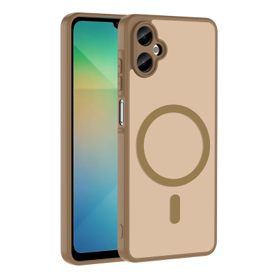 Galaxy A06 Kılıf M-safe Şarj Özellikli Zore Babet Kapak Kahverengi