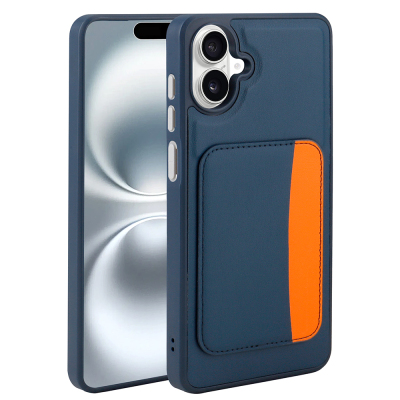 Galaxy A07 Case Card Holder Zore X-Card Silicone Cover Navy blue