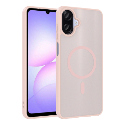 Galaxy A07 Case M-safe Charging Enabled Zore Ballet Flat Cover Pink