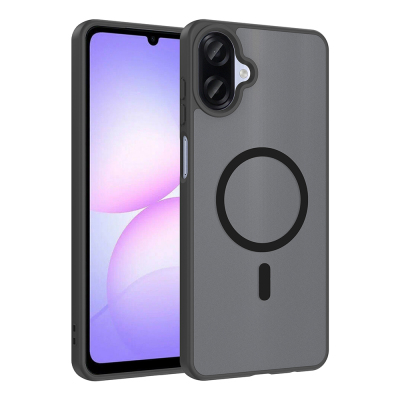 Galaxy A07 Case M-safe Charging Enabled Zore Ballet Flat Cover Black