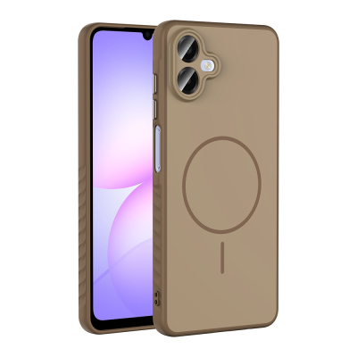 Galaxy A07 Case M-safe Charging Feature Zore Tea Cover M-safe Charging Feature Gold