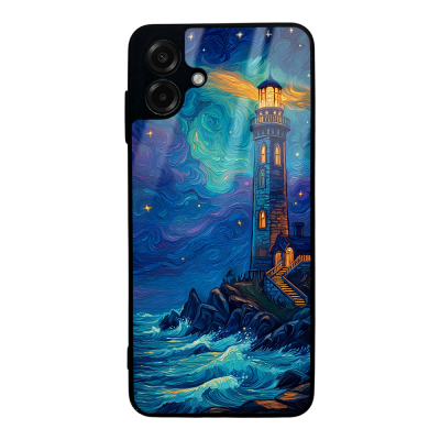 Galaxy A07 Case with Camera Protection, Patterned Zore Lusi Cover Deniz Feneri