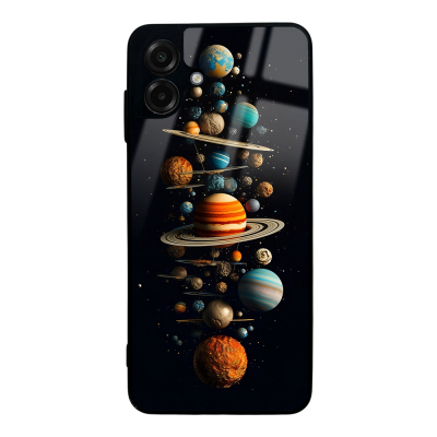 Galaxy A07 Case with Camera Protection, Patterned Zore Lusi Cover Gezegen