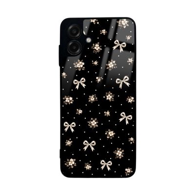 Galaxy A07 Case with Camera Protection, Patterned Zore Lusi Cover Gold Fiyonk