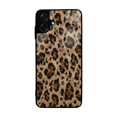 Galaxy A07 Case with Camera Protection, Patterned Zore Lusi Cover Kahve Leopar