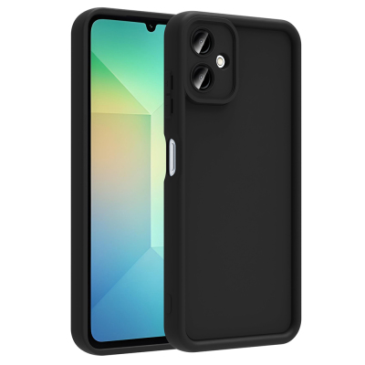 Galaxy A07 Case with Camera Protection Zore Ananas Cover Black