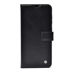 Galaxy A07 Case Zore Kar Deluxe Flip Cover Black