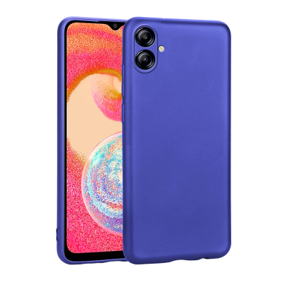 Galaxy A07 Case Zore Premier Silicone Cover Saks Blue