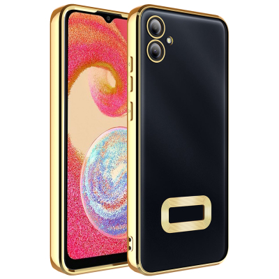 Galaxy A07 Kılıf Kamera Korumalı Logo Gösteren Zore Omega Kapak Gold