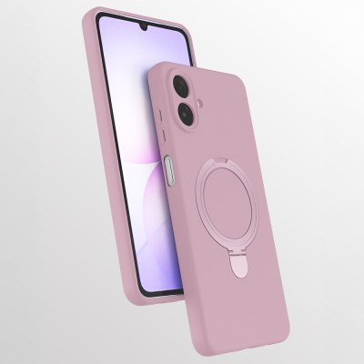 Galaxy A07 Kılıf M-safe Şarj Özellikli Standlı Zore Samara Kapak Pembe