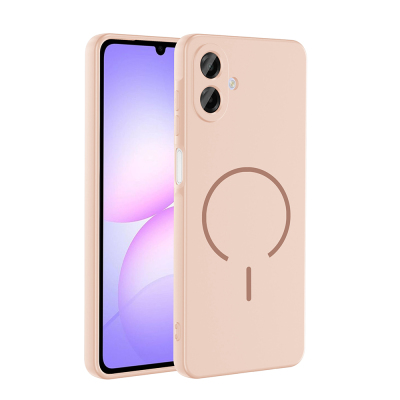 Galaxy A07 Kılıf M-safe Şarj Özellikli Zore Meta Kapak Rose Pembe