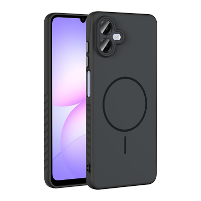 Galaxy A07 Kılıf M-safe Şarj Özellikli Zore Tea Kapak Siyah