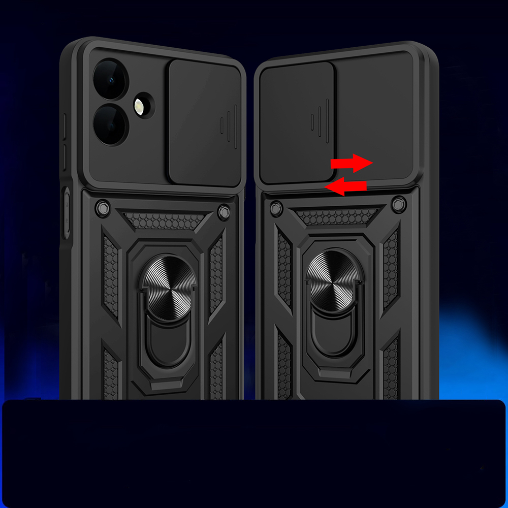 Galaxy A07 Kılıf Magnetik Standlı Kamera Korumalı Zore Sürgülü Vega Kapak - 9