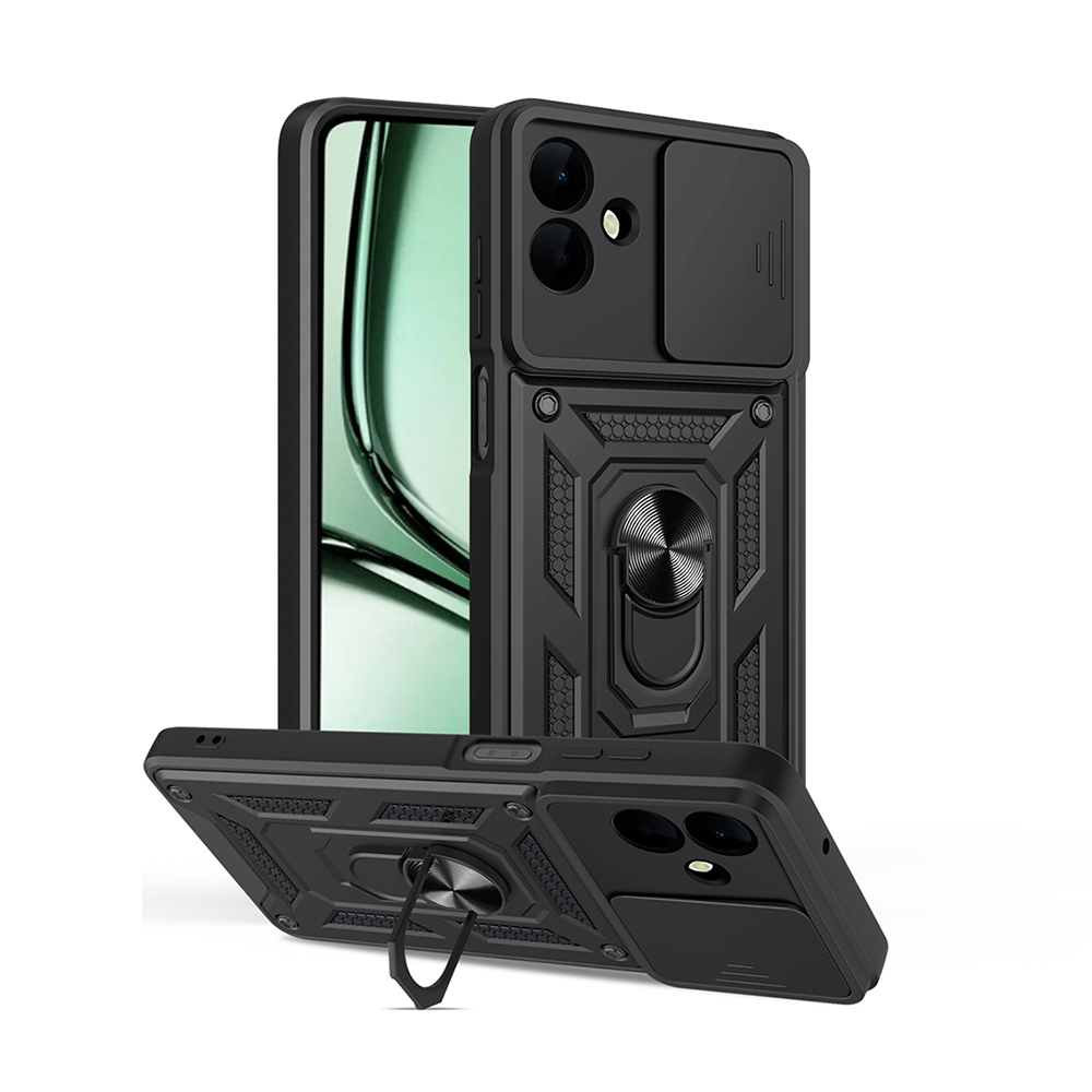 Galaxy A07 Kılıf Magnetik Standlı Kamera Korumalı Zore Sürgülü Vega Kapak - 1