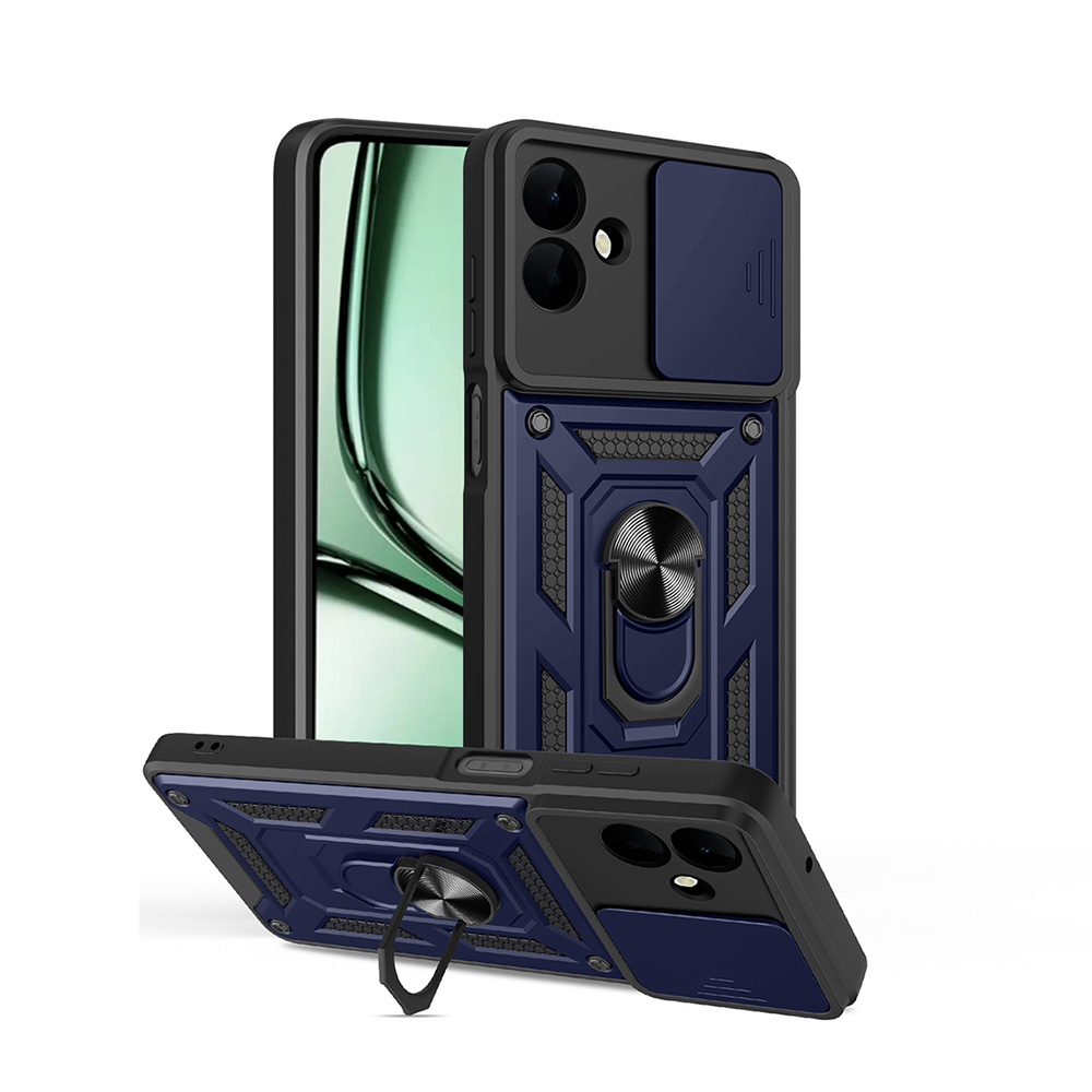 Galaxy A07 Kılıf Magnetik Standlı Kamera Korumalı Zore Sürgülü Vega Kapak - 3