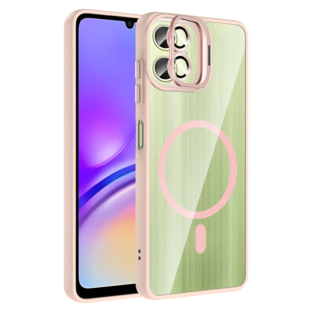 Galaxy A07 Kılıf Standlı ve Kamera Lens Hediyeli Zore Etro Kapak - 4