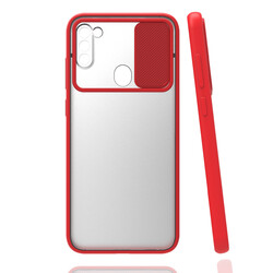 Galaxy A11 Case Zore Lensi Cover Red
