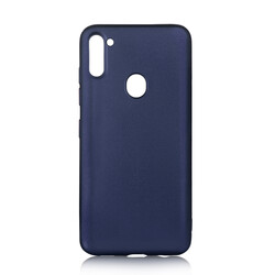 Galaxy A11 Case Zore Premier Silicon Cover Navy blue