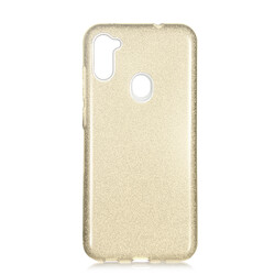 Galaxy A11 Case Zore Shining Silicon Gold