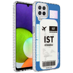 Galaxy A12 Case Airbag Edge Colorful Patterned Silicone Zore Elegans Cover NO4
