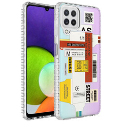 Galaxy A12 Case Airbag Edge Colorful Patterned Silicone Zore Elegans Cover NO2