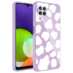 Galaxy A12 Case Camera Protected Patterned Hard Silicone Zore Epoxy Cover NO6