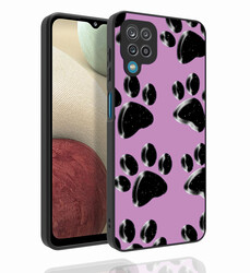 Galaxy A12 Case Patterned Camera Protected Glossy Zore Nora Cover NO3