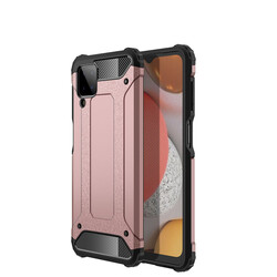 Galaxy A12 Case Zore Crash Silicon Cover Rose Gold