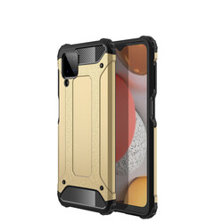 Galaxy A12 Case Zore Crash Silicon Cover Gold