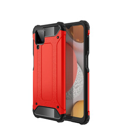 Galaxy A12 Case Zore Crash Silicon Cover Red