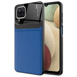 Galaxy A12 Case ​Zore Emiks Cover Navy blue