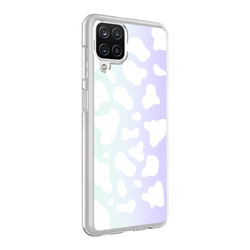 Galaxy A12 Case Zore M-Blue Patterned Cover Cow No2