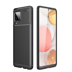 Galaxy A12 Case Zore Negro Silicon Cover Black