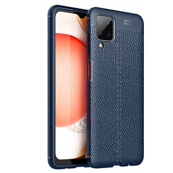 Galaxy A12 Case Zore Niss Silicon Cover Navy blue