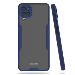 Galaxy A12 Case Zore Parfe Cover Navy blue