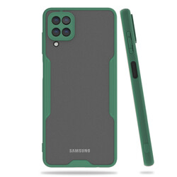 Galaxy A12 Case Zore Parfe Cover Dark Green