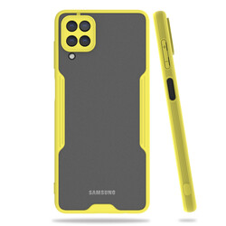 Galaxy A12 Case Zore Parfe Cover Yellow